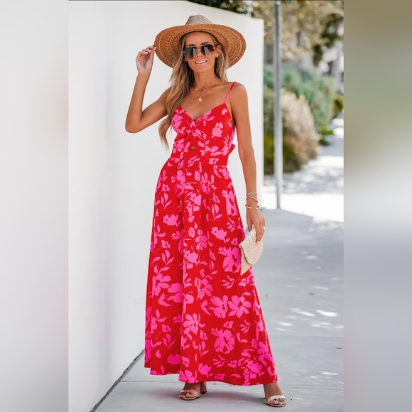 Cupshe Dresses Cupshe Floral Print Maxi Dress Large Nwt Poshmark